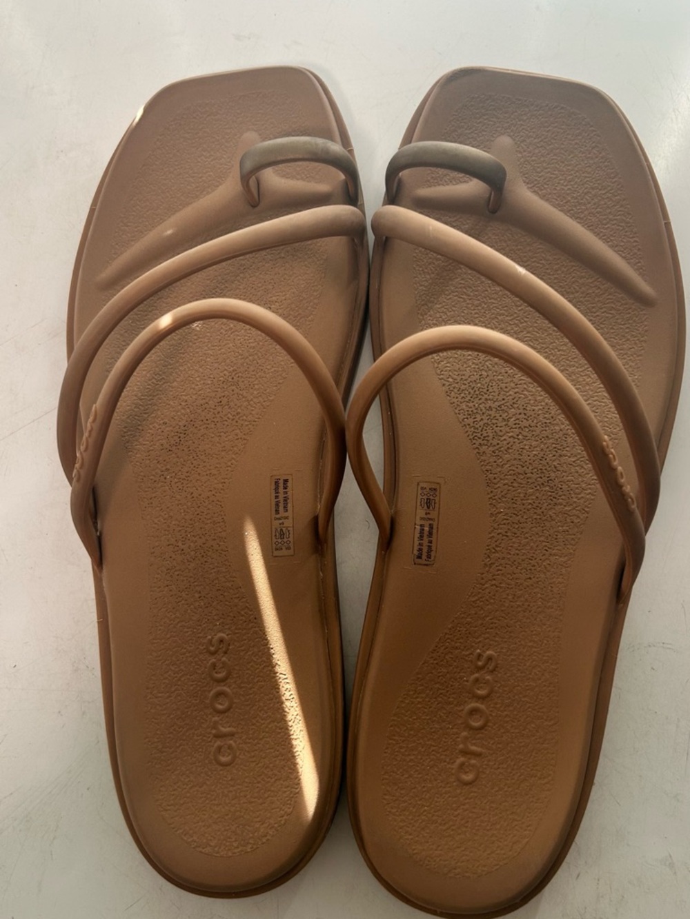 Crocs Women’s Brown Strappy Slide Sandals